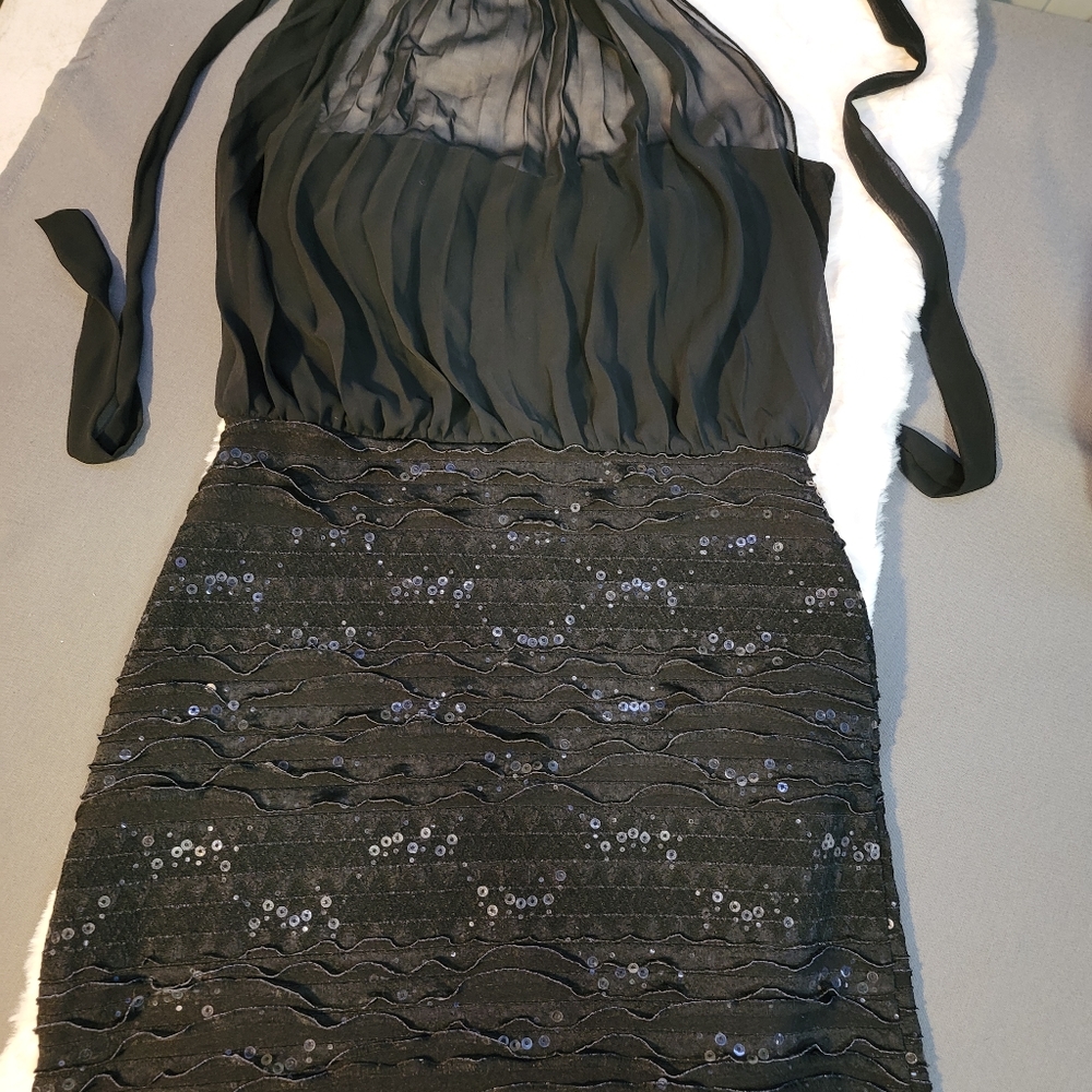 🖤Nina Piu halter mini sequin dress